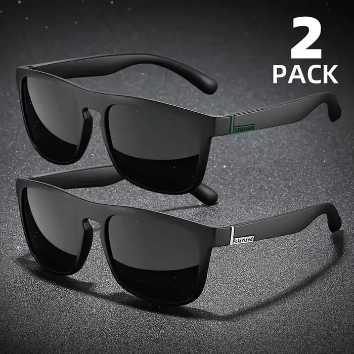 Lunettes de soleil carrées polarisées pour hommes et femmes, lunettes de soleil en plastique vintage