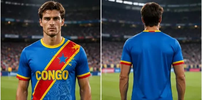 Maillot de supporter de la République démocratique du Congo 2026, idéal pour le cyclisme et la randonnée