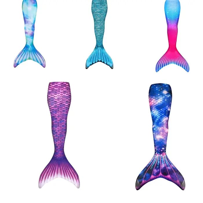 Nouveau enfants adulte natation queue de sirène fille maman Cosplay sirène Costume enfants fête cadeau fantaisie maillot de bain avec Monofin Fin