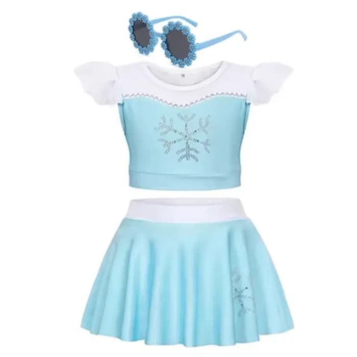 Maillot de bain deux pièces pour filles 2026, motif Anna Elsa, combinaison de princesse, maillot de bain pour enfants, bikini, vêtements de plage