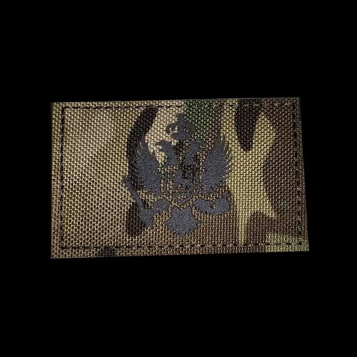 Tatiques de drapeau du Monténégro 3D, patchs brodés, autocollants à rayures, emblème appliqué