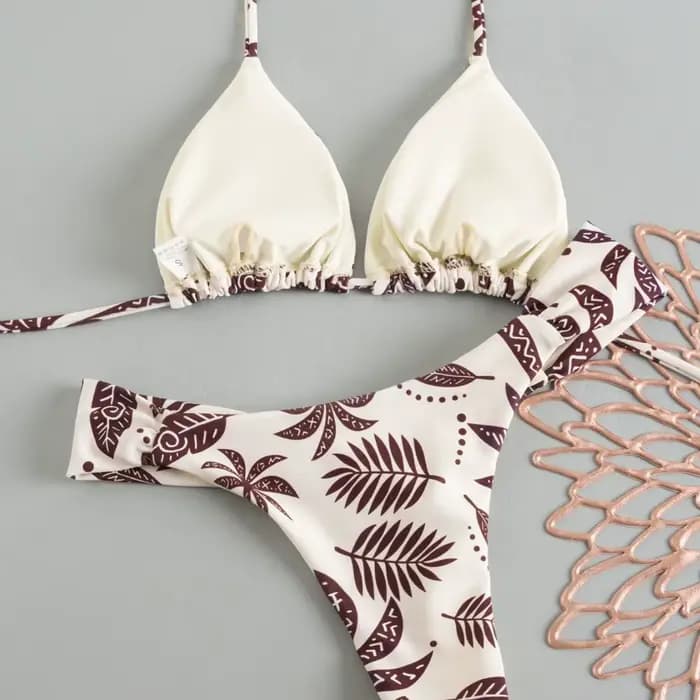 Nouveau Maillot de Bain Femme 2026 – Ensemble Bikini Brésilien Sexy avec String – Tenue de Plage