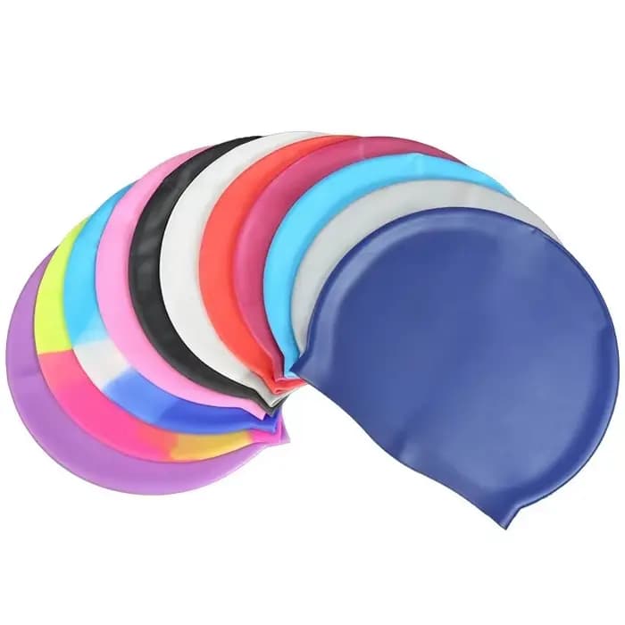 Bonnet de bain en silicone imperméable pour hommes, femmes, adultes et enfants, bonnets de piscine, équipement de plongée, bonnets élastiques