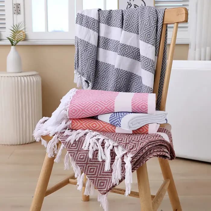 Grande couverture de serviette de plage turque