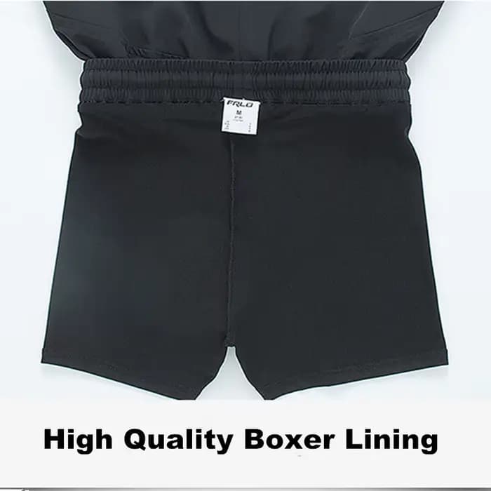 Short de bain extensible pour homme avec doublure de compression