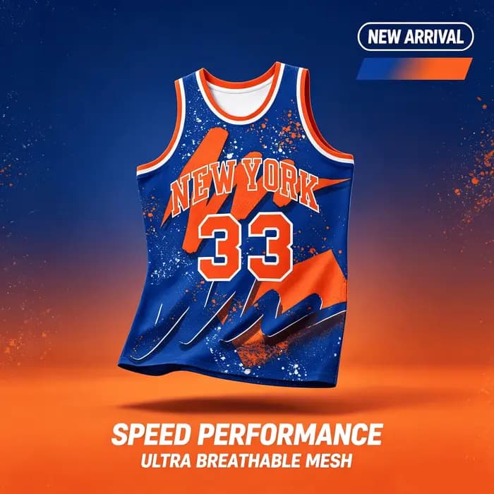 Maillot de basket-ball New York Knicks 33, imprimé graffiti, respirant, en mesh, sans manches, pour enfants et famille