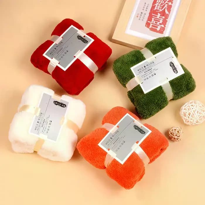 Ensemble de serviettes de bain luxueux en velours corail