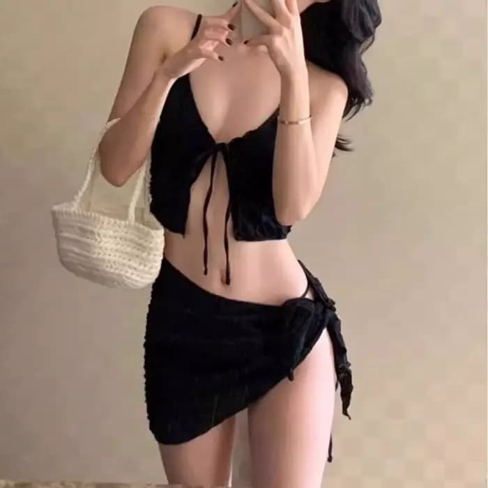 Maillot de bain trois pièces amincissant pour femme