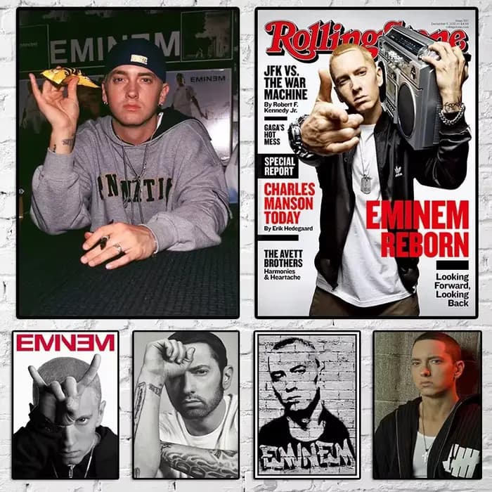 Affiches Eminem 8 Mile affiche Hip Hop rappeur chanteur Eminem affiche toile peinture décor à la maison mur Art pour salon chambre