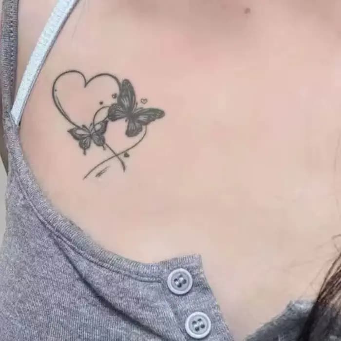 Autocollants de tatouage semi-permanents imperméables Love Butterflies, nouvelle collection, durent 10 à 12 jours