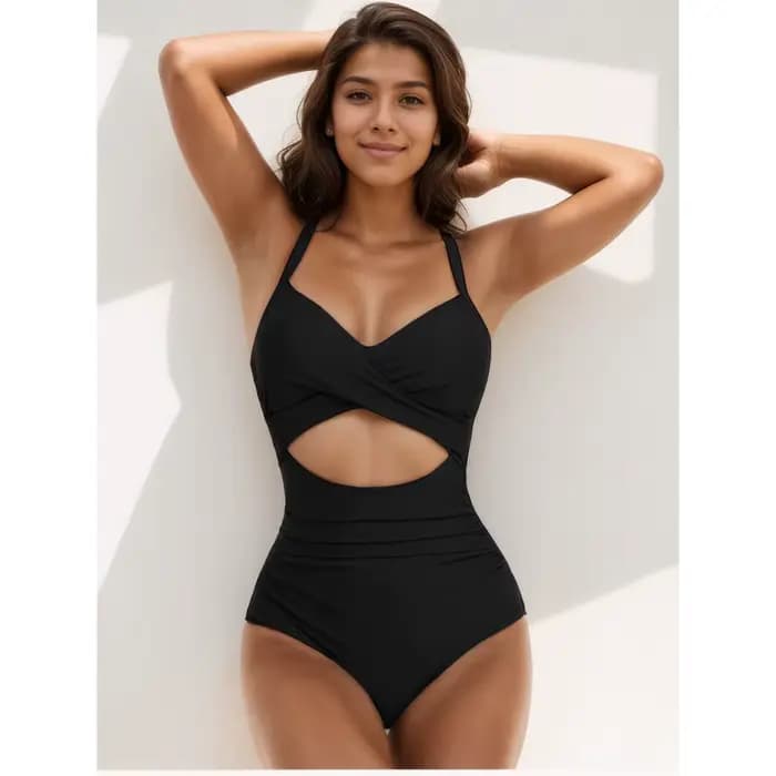 Léopard une pièce maillot de bain 2024 nouveau licou Push Up maillots
