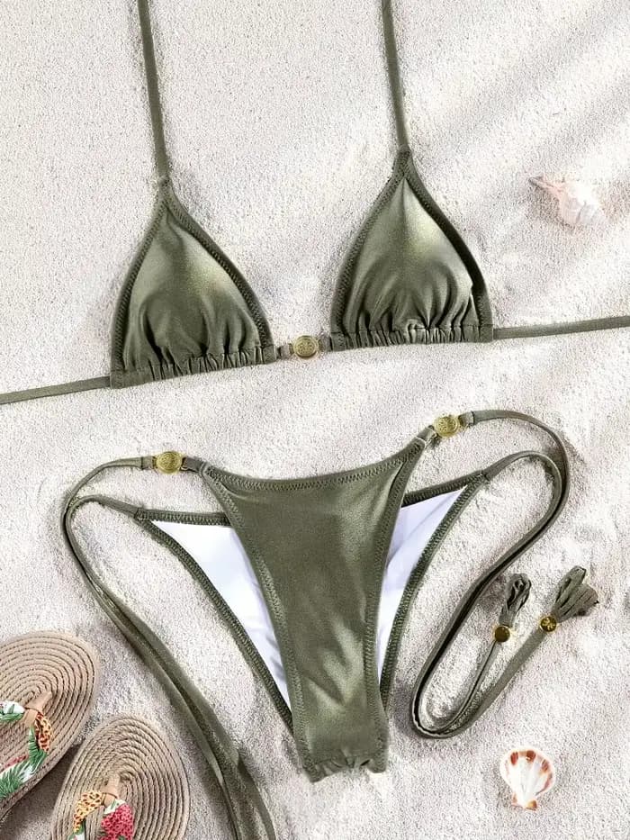 2025 Triangle Bikini Micro tongs maillot de bain femmes deux pièces costume maillots de bain bandeau maillot de bain Sexy Biquini brésilien maillots de bain
