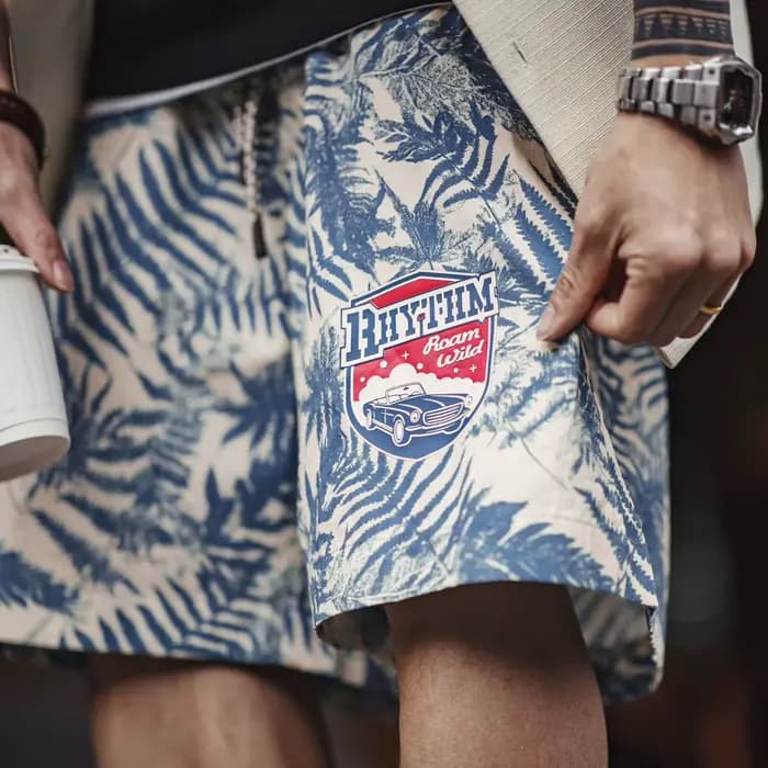 Short de plage Maden pour hommes, style décontracté ample, fin et respirant, idéal pour les vacances en bord de mer, short de bain pour hommes, maillot de bain pour hommes