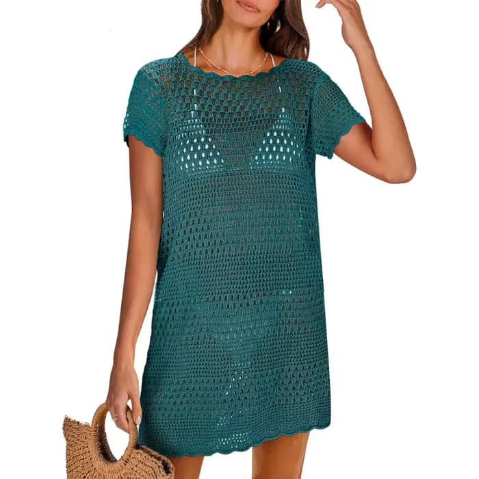 Robe de plage en crochet pour femme 2026