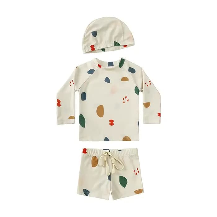 Nouveau Maillot de Bain Enfant 2026 Imprimé Manches Longues Garçon Fille
