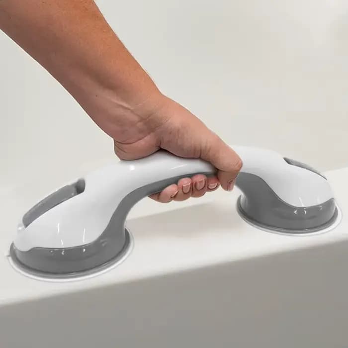 Barres d'appui pour douche (lot de 1 ou 2) – Main courante de sécurité pour salle de bain et toilettes, prévention des chutes pour seniors et personnes âgées, ventouse à vide