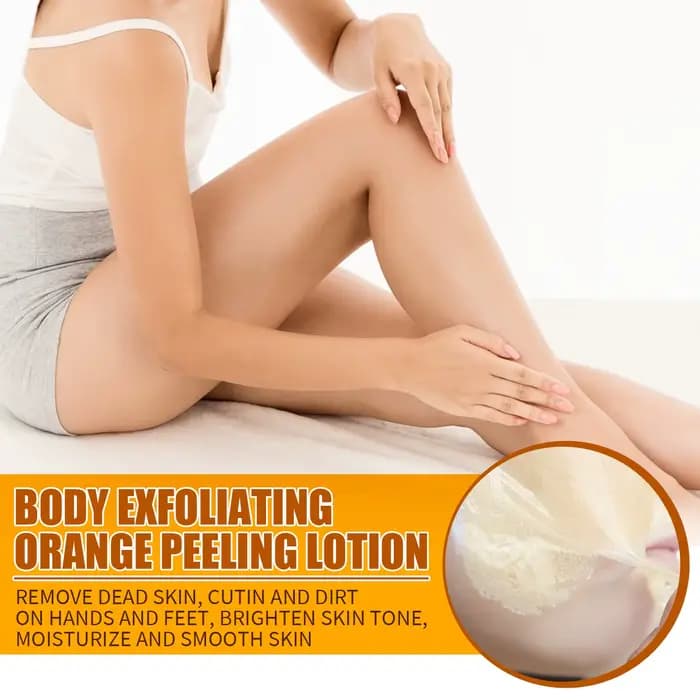 Lotion Peeling à l'orange pour la peau foncée, exfoliante, élimine les peaux mortes, nettoyage, hydratant, éclaircissant, huile de Peeling forte