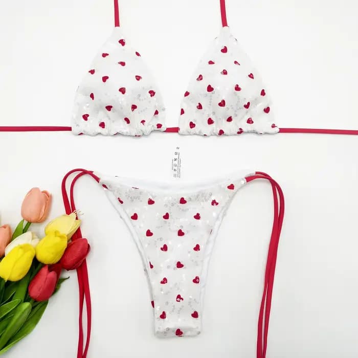 Paillettes maillot De bain Bikini Triangle