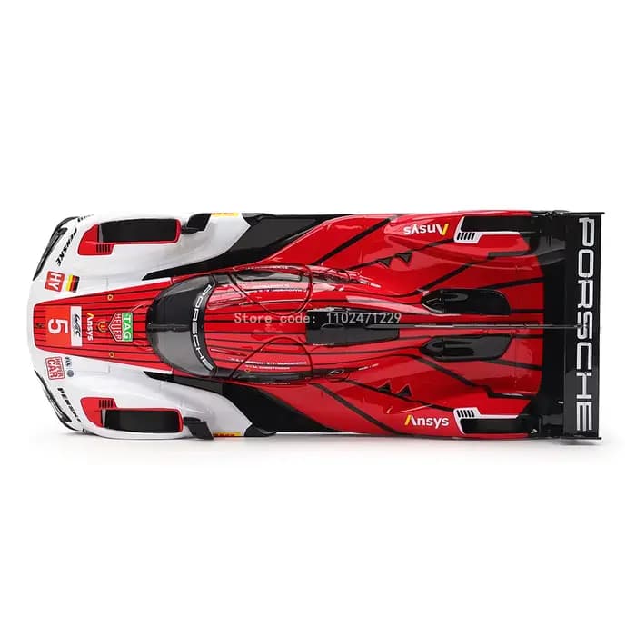 Bburago 1:24 Porsche 963 24 alliage voiture de course alliage de luxe moulé sous pression modèle de voiture jouet Collection cadeau plusieurs styles au choix