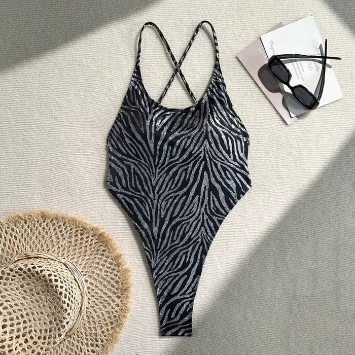Femmes une pièce maillot de bain imprimé zèbre Sexy Bikini féminin Monokini été maillots de bain string maillot de bain femme body livraison directe
