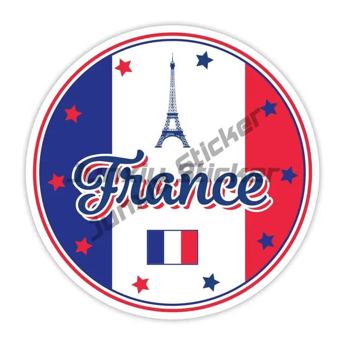 Autocollants de chiffres de drapeau de France, étiquette étanche de la tour Eiffel de Cannes, Paris, JDM, pour pick-up, camping-car, ordinateur portable, accessoires en PVC