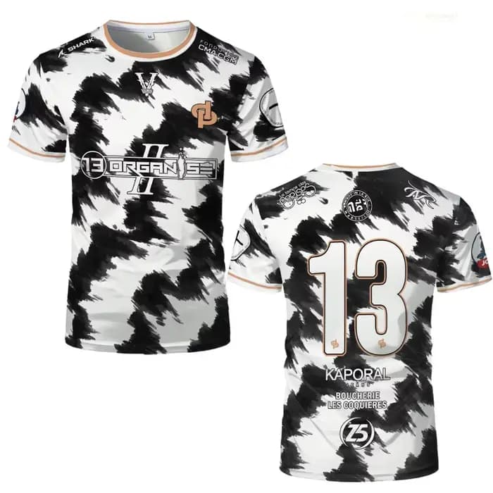 Nouveau maillot JUL Marseille Rap imprimé sur toute la surface 13 - T-shirt de sport respirant à séchage rapide pour hommes, pour les loisirs en plein air, l'entraînement en équipe, les vêtements de f
