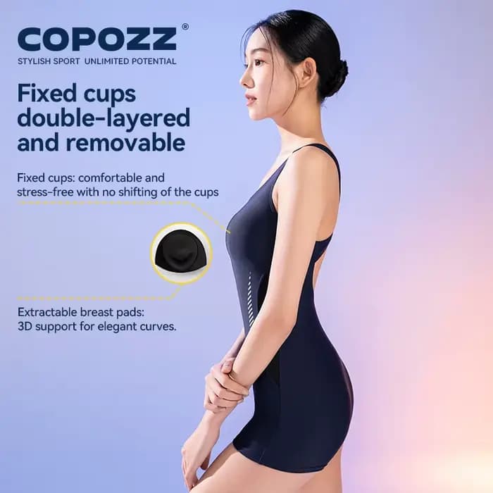 COPOZZ femme une pièce maillot de bain solide plage sans manches évider col en U été femme costumes surf Sport adulte nouveau maillot de bain