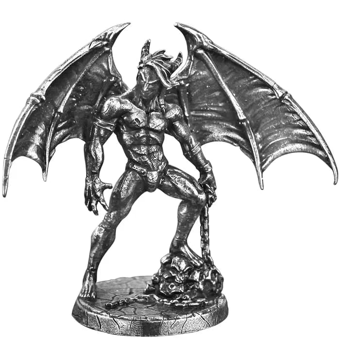 Métal enfer abyss démon guerrier homme modèle fait à la main fini voiture transporteur jeu de table pièce d'échecs bijoux garçon ornements jouet cadeau