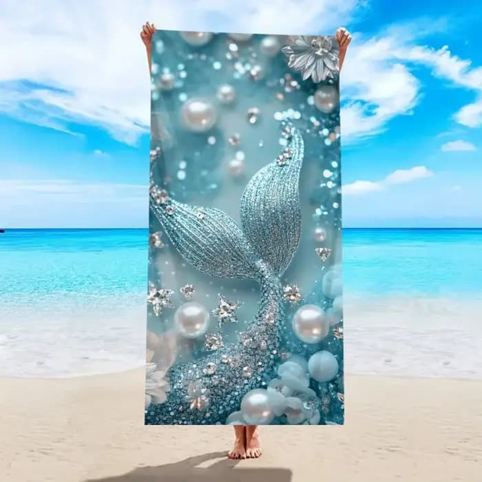 Serviette de plage tortue marine et dauphin