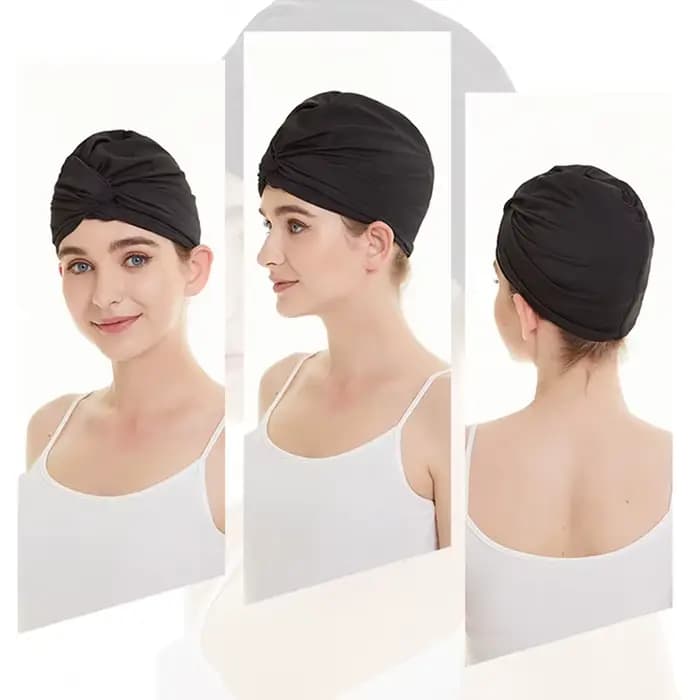 Bonnet de bain en tissu pour femme, chapeau de sport nautique, pour la piscine, cheveux longs, à haute élasticité, pour les touristes, en nylon extensible