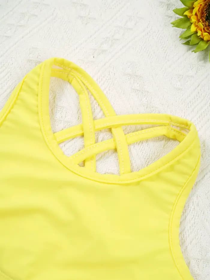 Maillot de bain imprimé floral pour enfants