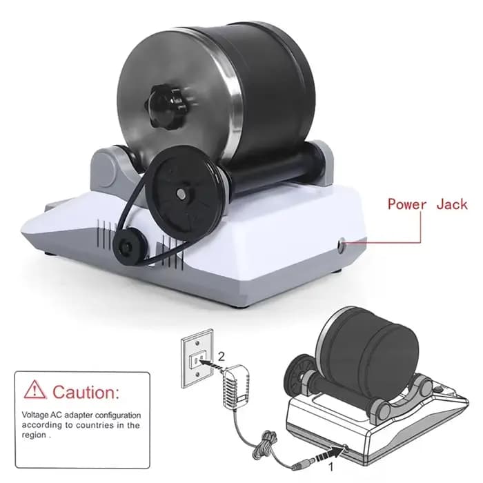 Kit de polissage de pierres précieuses DIY, polisseuse électrique pour pierres brutes avec granulats de polissage, machine à polir 220V