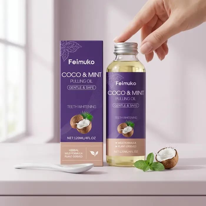 Bain de bouche à l'huile de coco et menthe, élimine les résidus buccaux, élimine les odeurs buccales, haleine fraîche longue durée, bain de bouche non irritant