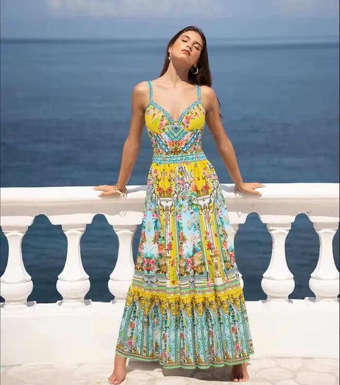 Maillot de bain une pièce de luxe pour femme, collection été 2026, motif floral, tenue de plage, maillot de bain avec nœud et bretelles, ensemble robe de bain