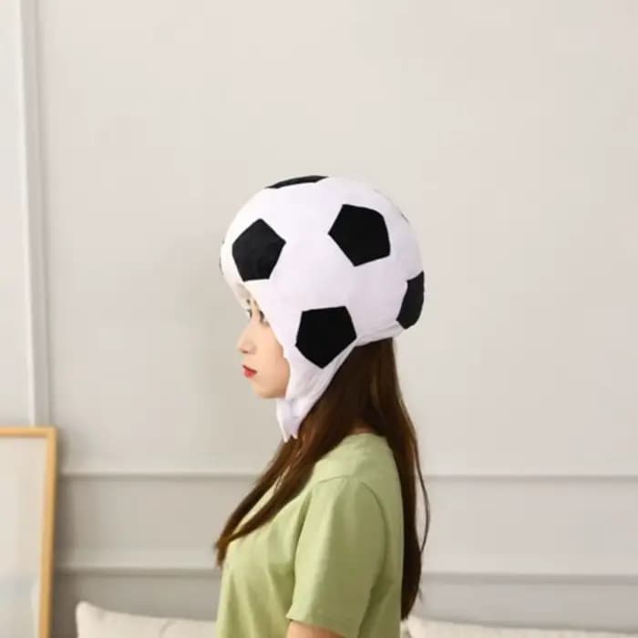 Accessoires de photographie, couvre-chef de football amusant, doux et confortable, casquette de dessin animé, chapeau fantaisie unique en forme de ballon de football pour Halloween