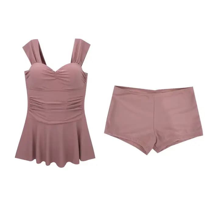 Maillot de bain une pièce rose pour femmes
