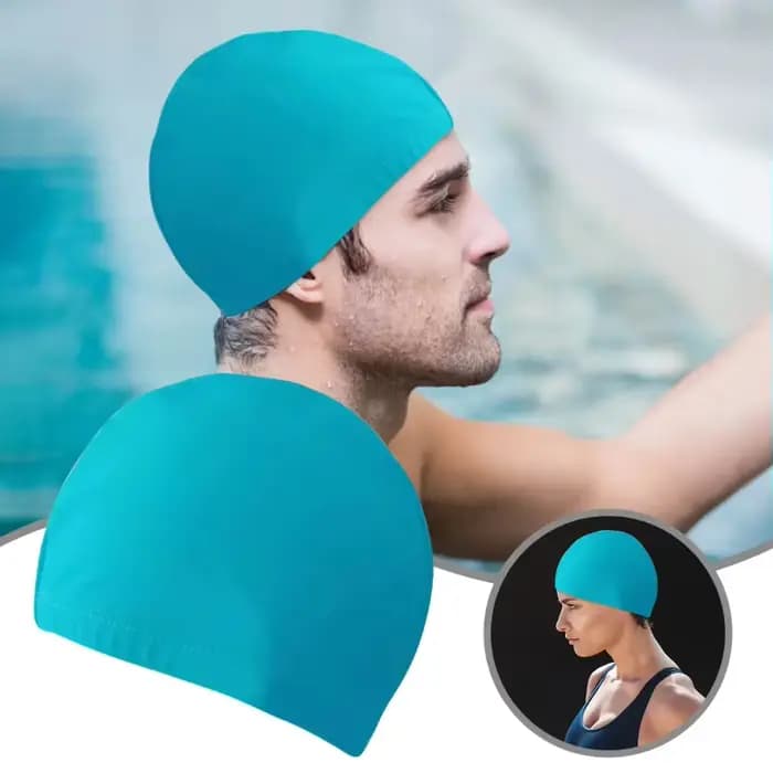 Bonnet de bain élastique en nylon avec protection des oreilles, pour cheveux longs, bonnet de piscine fin, accessoires de natation