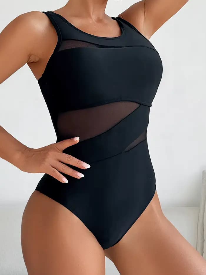 Maillot de bain une pièce pour femme avec deux bretelles