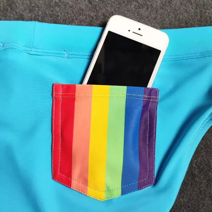 UXH chaud Sexy hommes maillot de bain push-up arc-en-ciel slips maillots de bain mâle Sexy natation Bikini Shorts hommes planche de Surf plage Surf natation