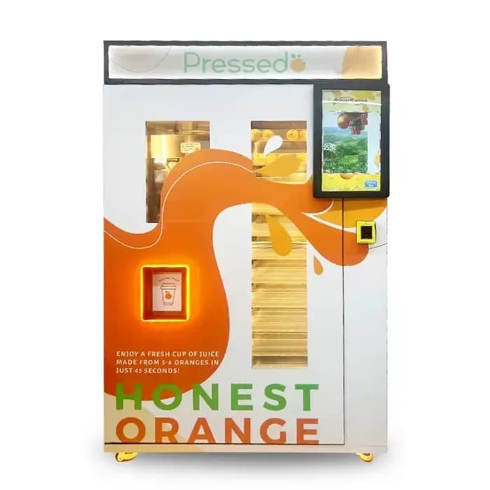 Distributeur automatique intelligent de jus d'orange frais pressé