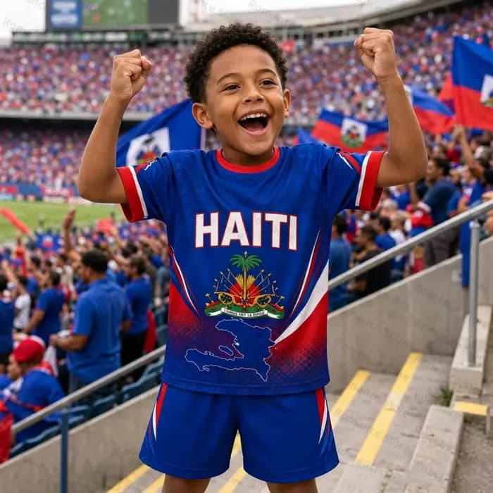 Ensemble de maillots de football d'Haïti 10 #   Tenue de football respirante pour homme et femme, ensemble maillot et short d'entraînement