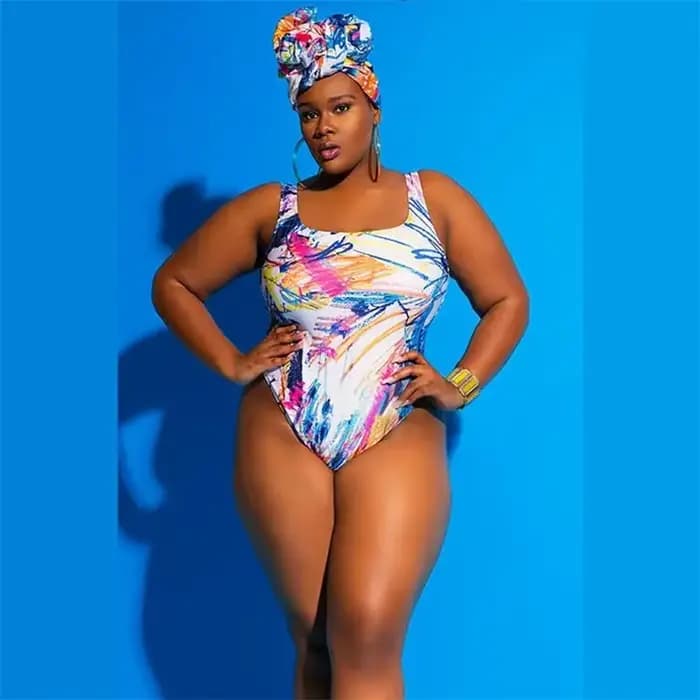 Maillot de bain une pièce grande taille pour femme, monokini surdimensionné, tenue de plage, 4XL