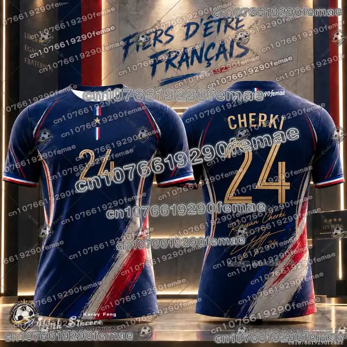 Maillot de football édition spéciale France pour enfants et adultes – Léger, respirant, séchage rapide, confortable, sport et décontracté