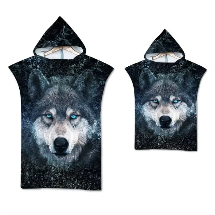 Loup grande serviette de plage