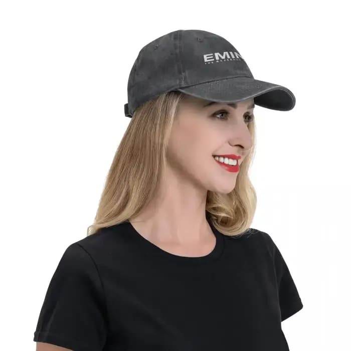 Casquettes de baseball vintage Eminem Rap God pour hommes et femmes, effet vieilli et délavé, ajustables, pour activités de plein air