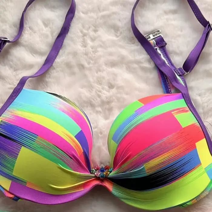 Maillot de bain sexy arc-en-ciel pour femmes