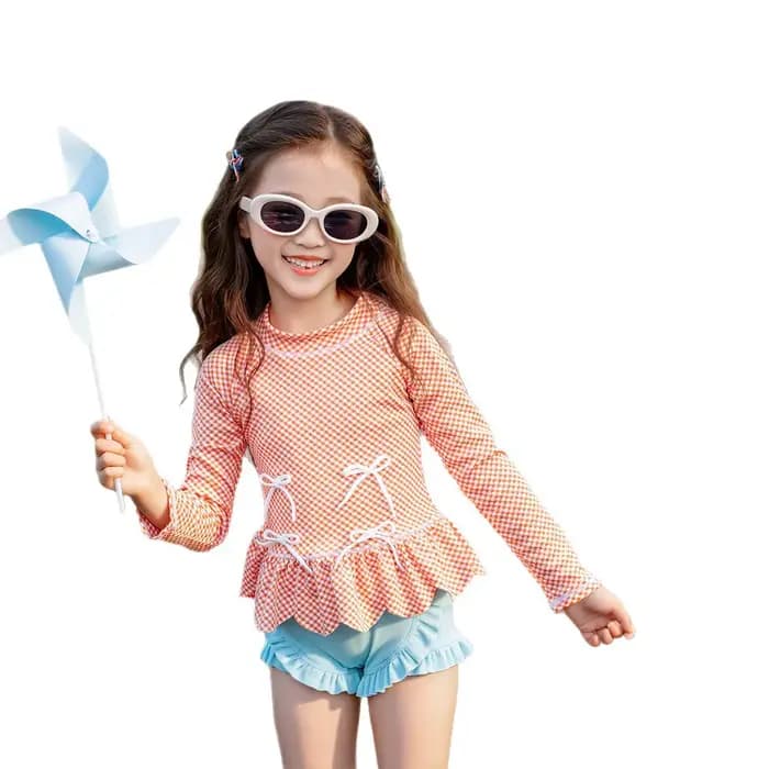 Maillot de bain deux pièces de Style coréen pour enfants
