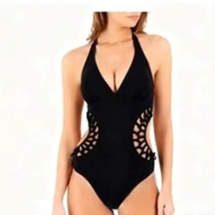 Maillot de bain une pièce en résille fait main pour femme