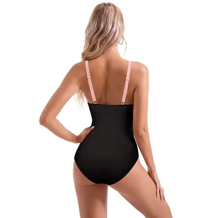 Maillots de bain une pièce grande taille pour femmes, maillots de bain ajourés en maille unie avec rembourrage push-up, taille XL