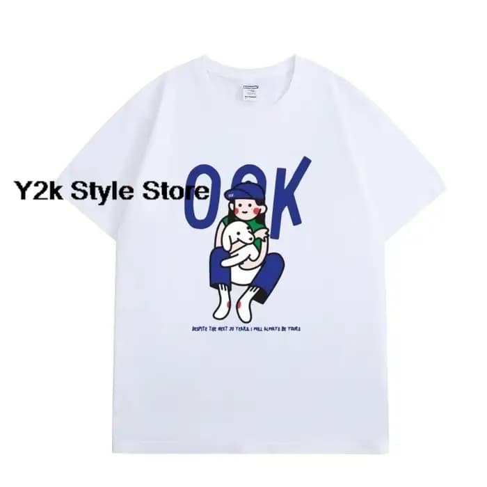 LingOrm Same TShirt Lingling Kwong Orm Fashion OOK T-shirt imprimé avec lettres de dessin animé, t-shirt d'été en coton de haute qualité à manches courtes